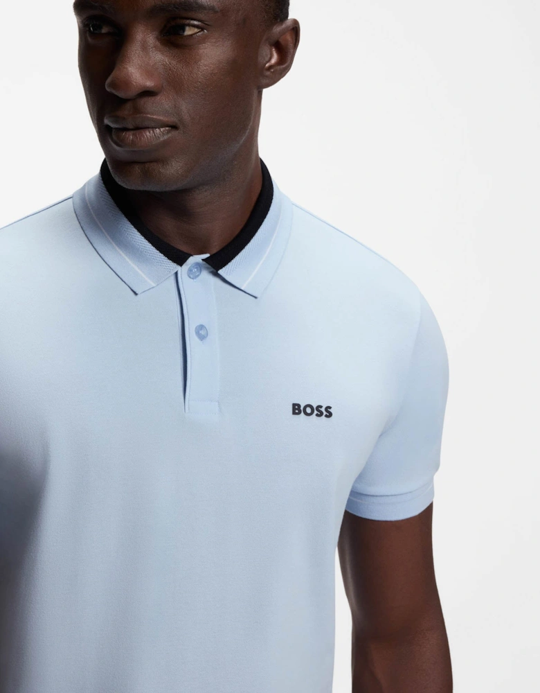 BOSS Green PL_Member Mens Short Sleeve Polo Shirt - Open Blue 460