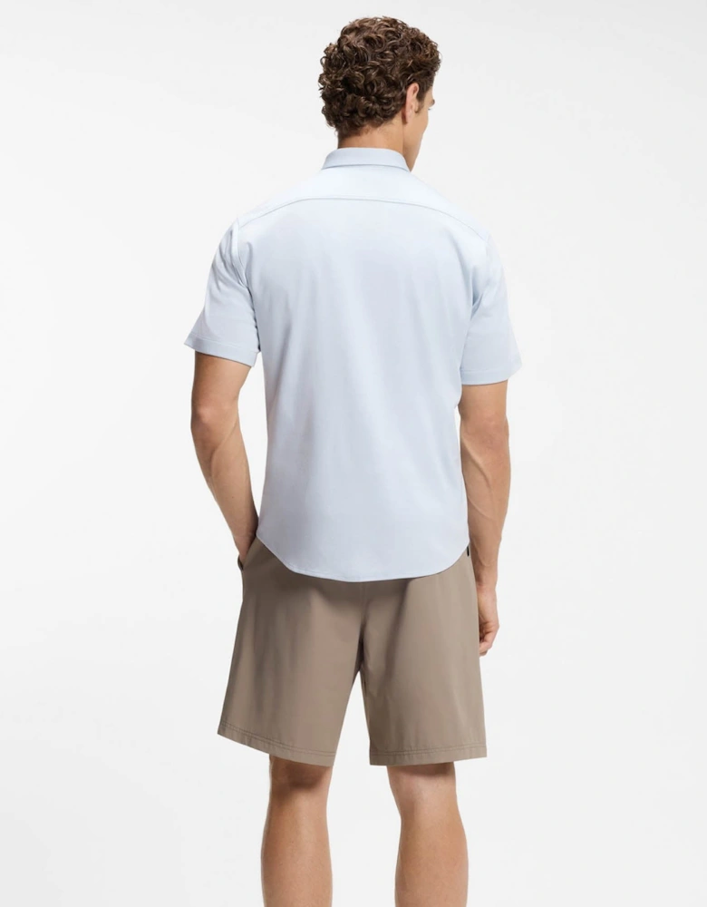 BOSS Green ST_Motion Mens Short Sleeve Shirt - Open Blue 460