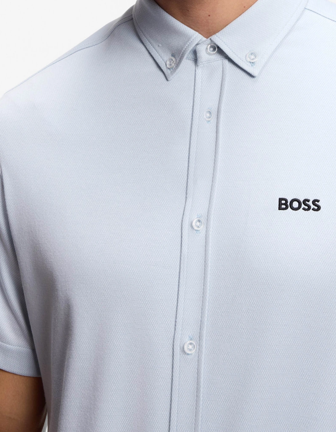 BOSS Green ST_Motion Mens Short Sleeve Shirt - Open Blue 460