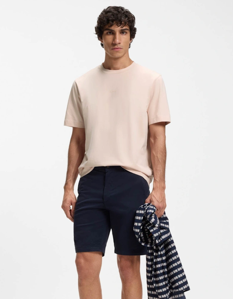 BOSS Orange TChup Mens Crew Neck Small Logo T-Shirt - Open Pink 690