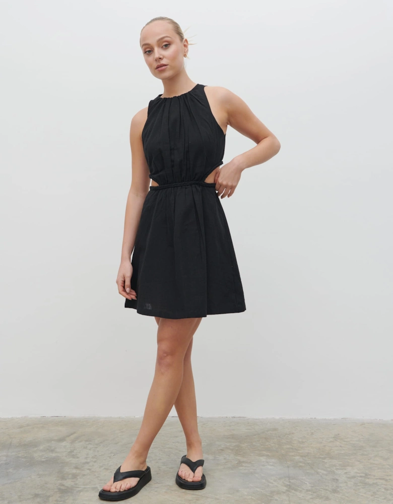 Melody Cut Out Mini Dress - Black