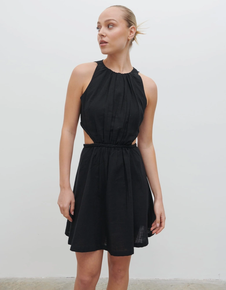 Melody Cut Out Mini Dress - Black