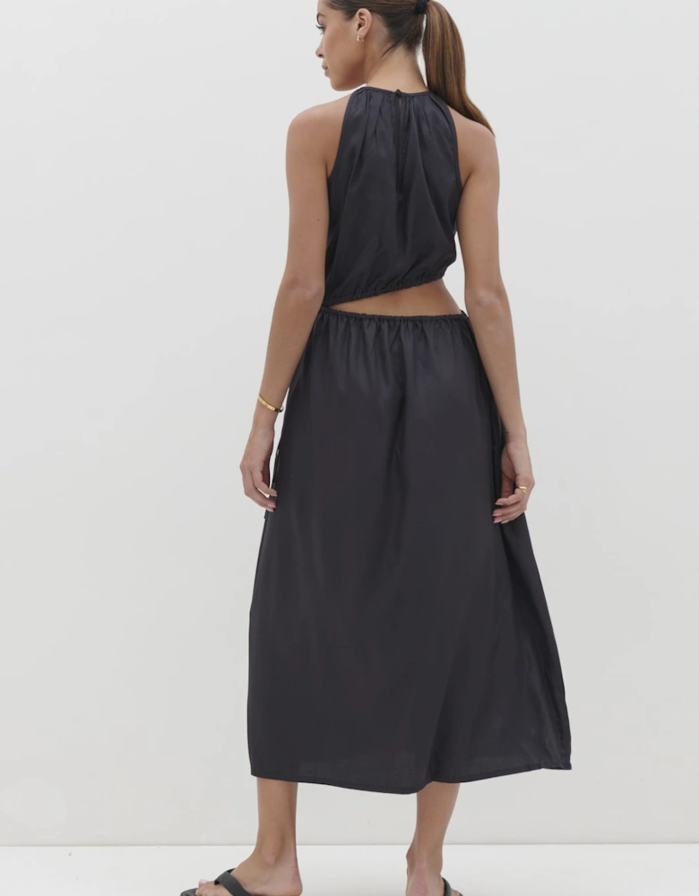 Fleur Cut Out Midaxi - Black