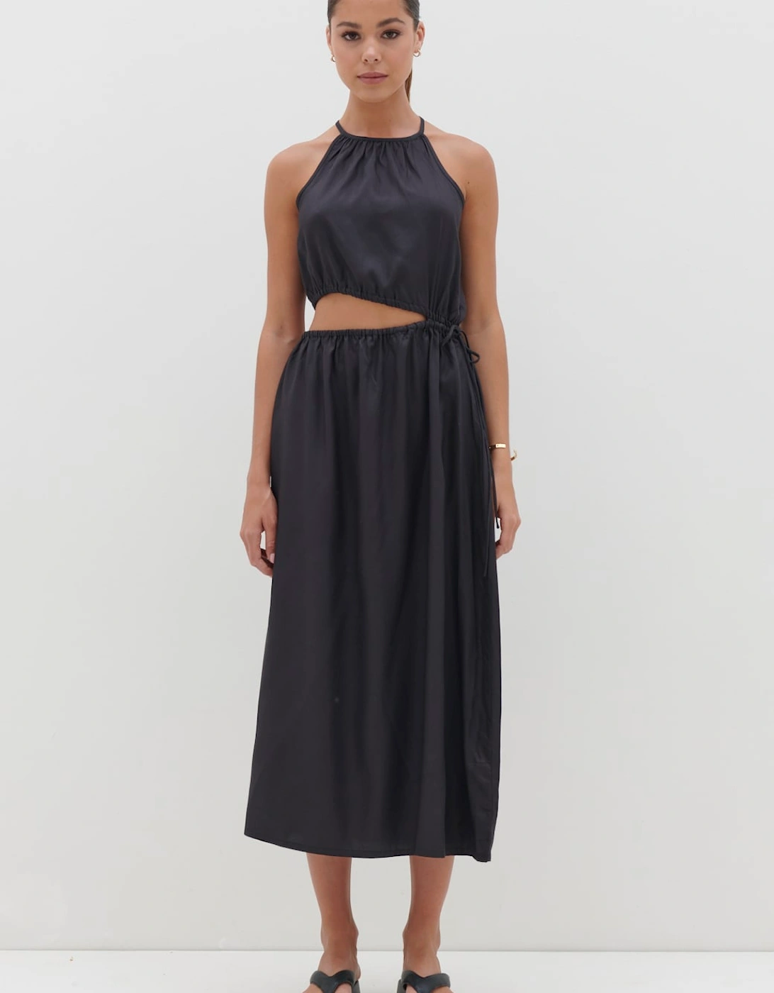 Fleur Cut Out Midaxi - Black