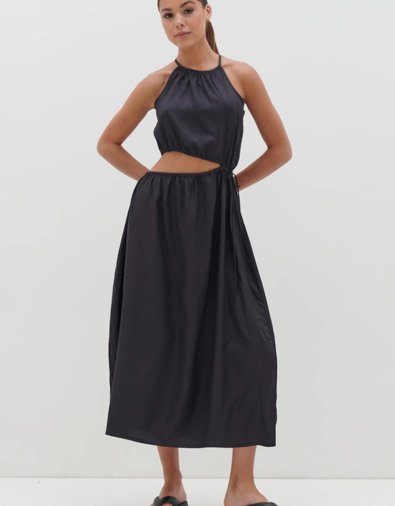 Fleur Cut Out Midaxi - Black