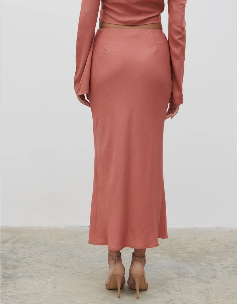 Tiffany Midaxi Skirt - Terracotta