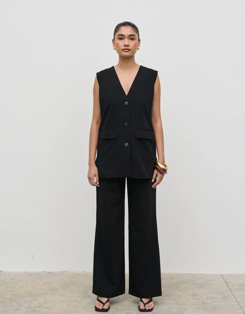 Harlee Straight Leg Trousers - Black