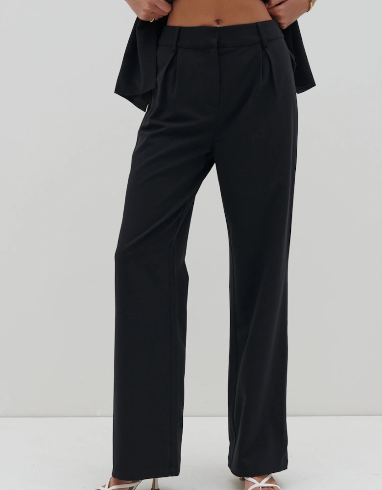 Harlee Straight Leg Trousers - Black