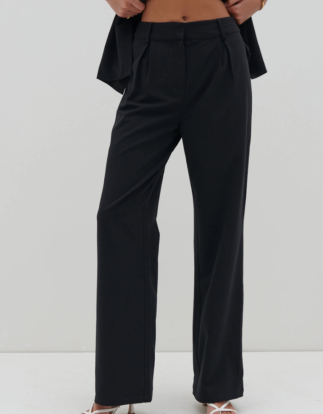 Harlee Straight Leg Trousers - Black