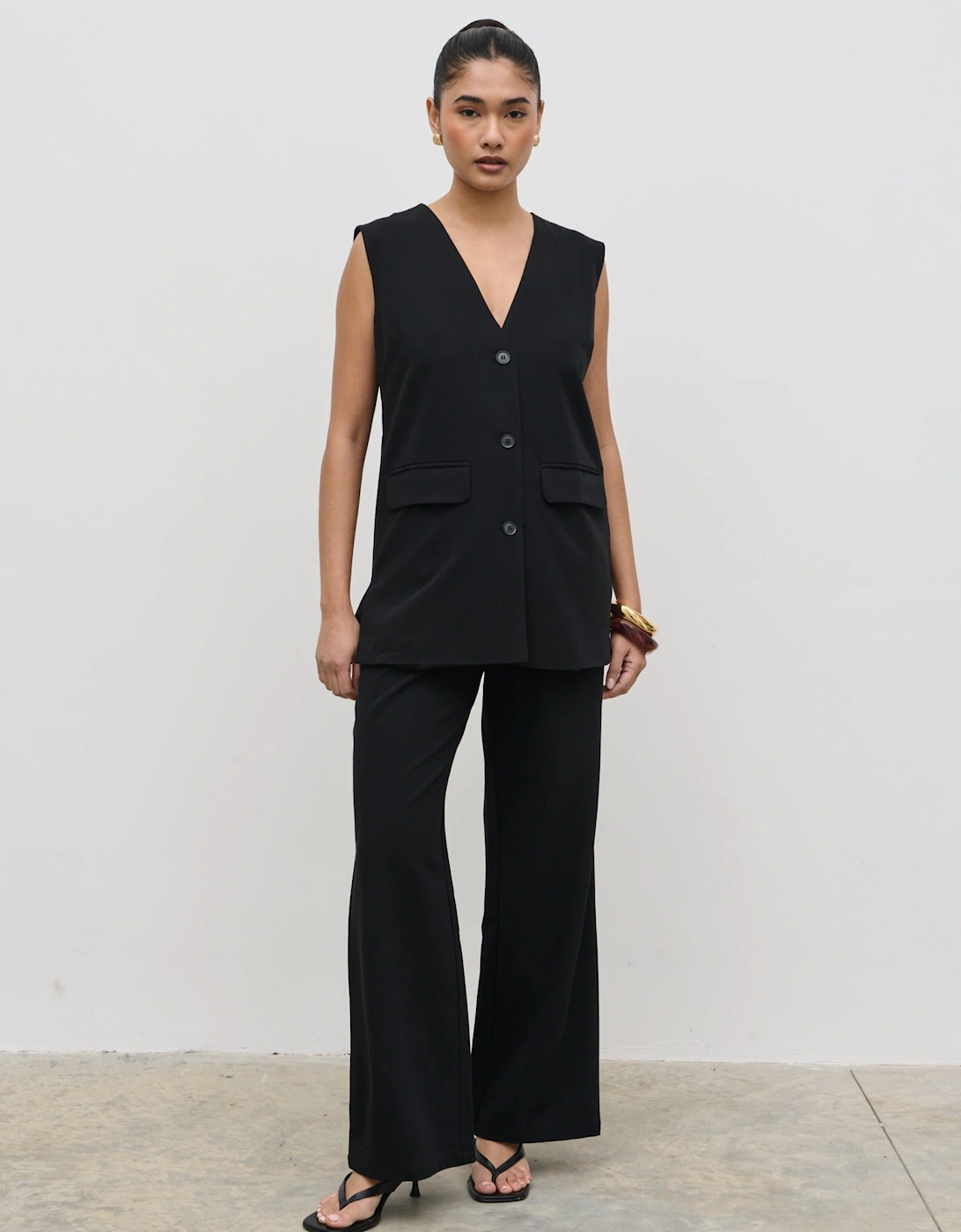 Harlee Straight Leg Trousers - Black