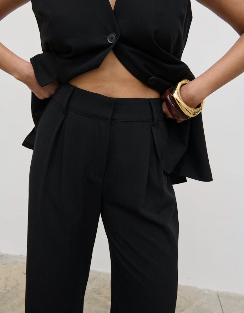 Harlee Straight Leg Trousers - Black