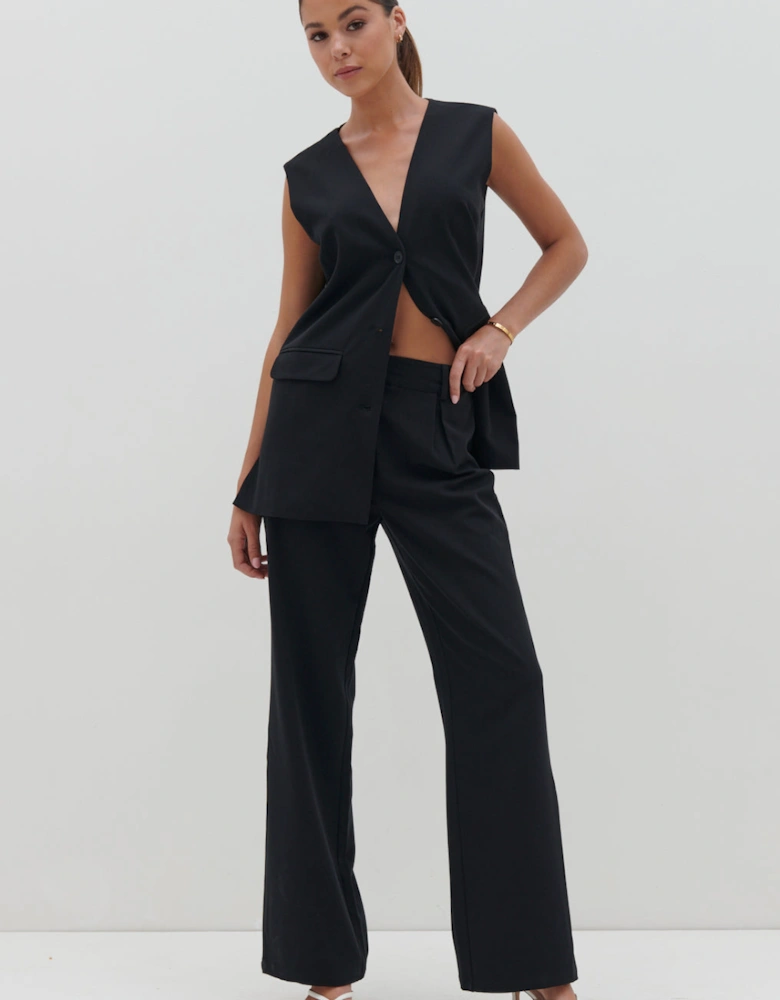 Harlee Straight Leg Trousers - Black