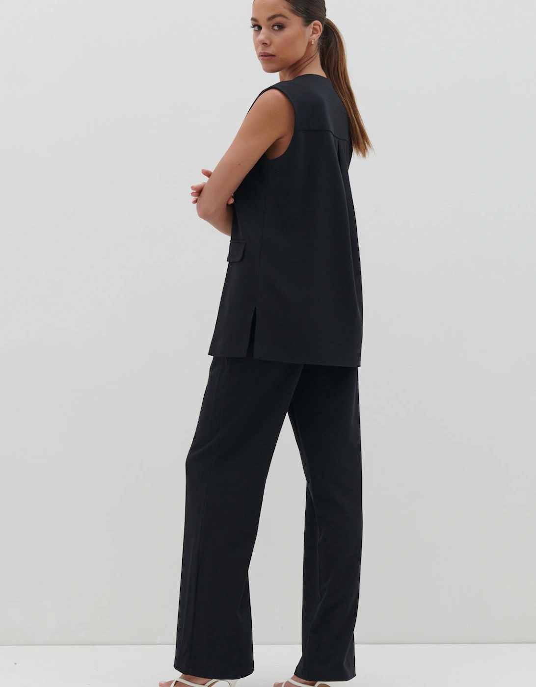 Harlee Straight Leg Trousers - Black