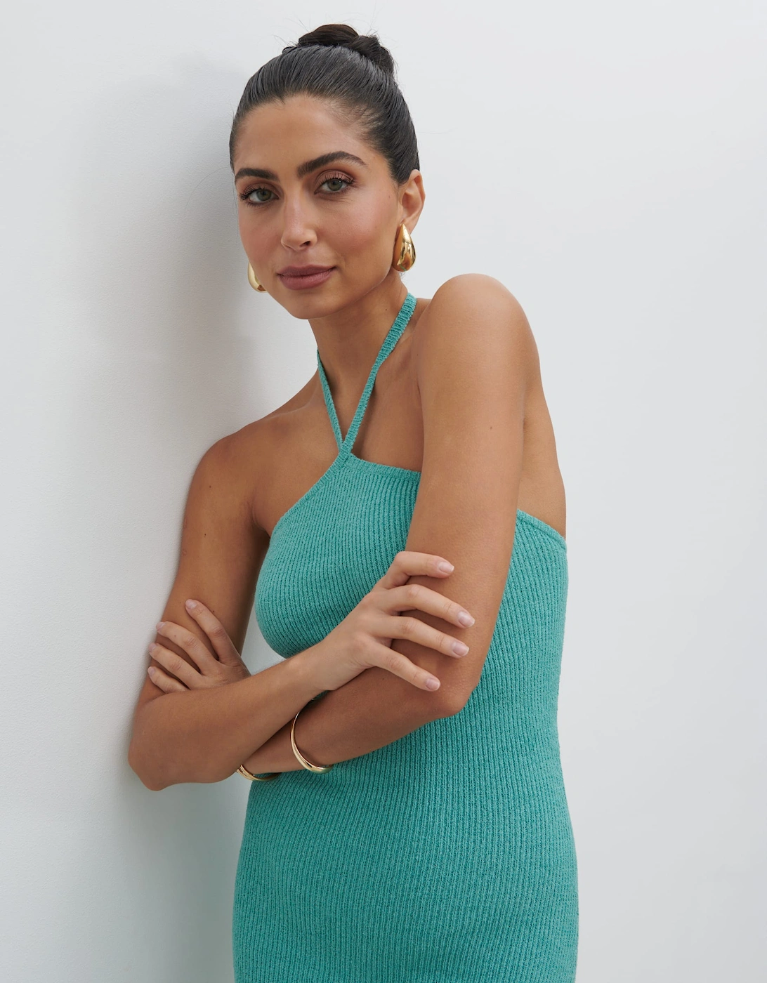 Khloe Knit Maxi Dress - Seaspray