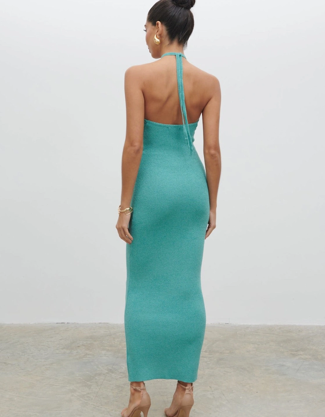 Khloe Knit Maxi Dress - Seaspray