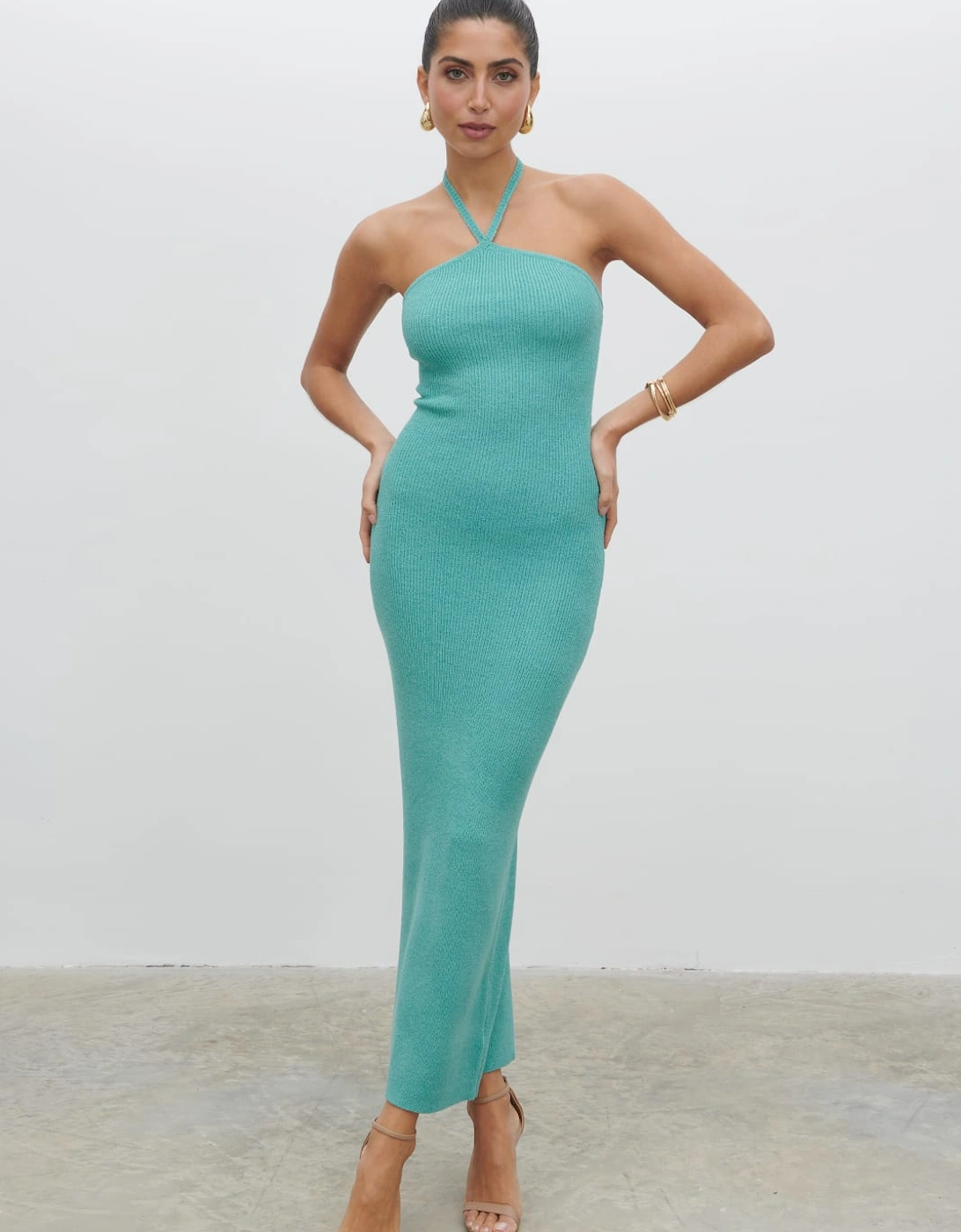 Khloe Knit Maxi Dress - Seaspray