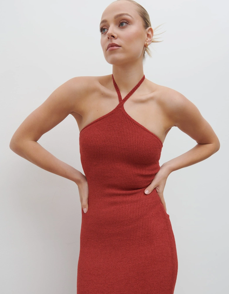Khloe Knit Maxi Dress - Dusky Rose