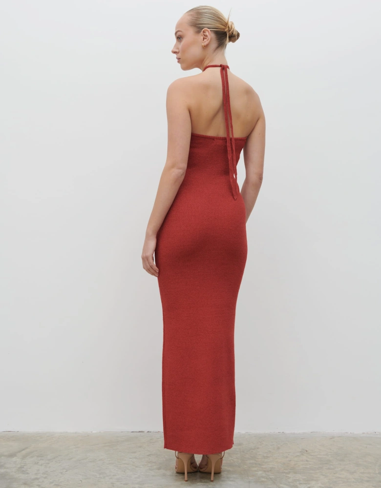 Khloe Knit Maxi Dress - Dusky Rose