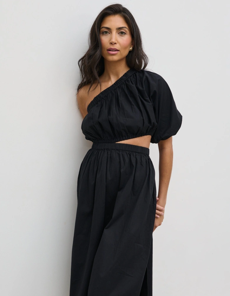 Jude Cut Out Midaxi Dress - Black
