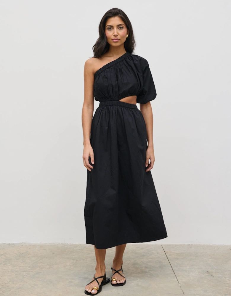 Jude Cut Out Midaxi Dress - Black
