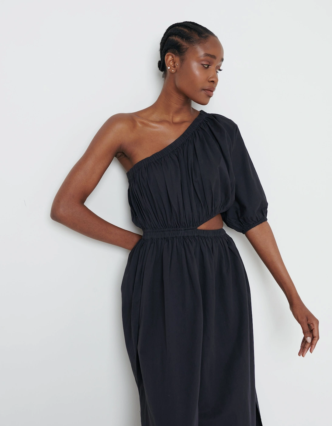 Jude Cut Out Midaxi Dress - Black