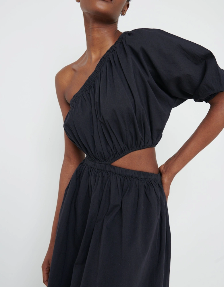 Jude Cut Out Midaxi Dress - Black