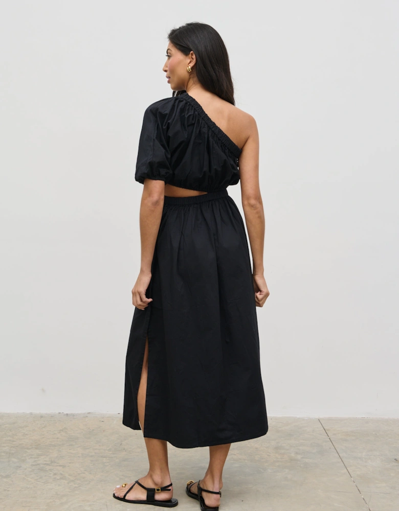 Jude Cut Out Midaxi Dress - Black