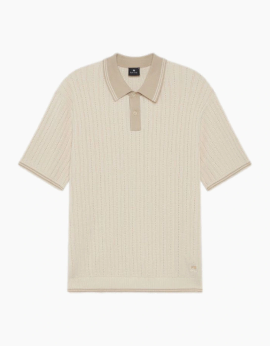 PS Contrast Tipped Knit Polo 04 Ivory, 3 of 2