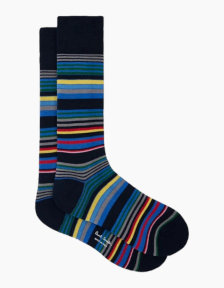 Paul Smith  Niam Stripe Socks 47 Navy