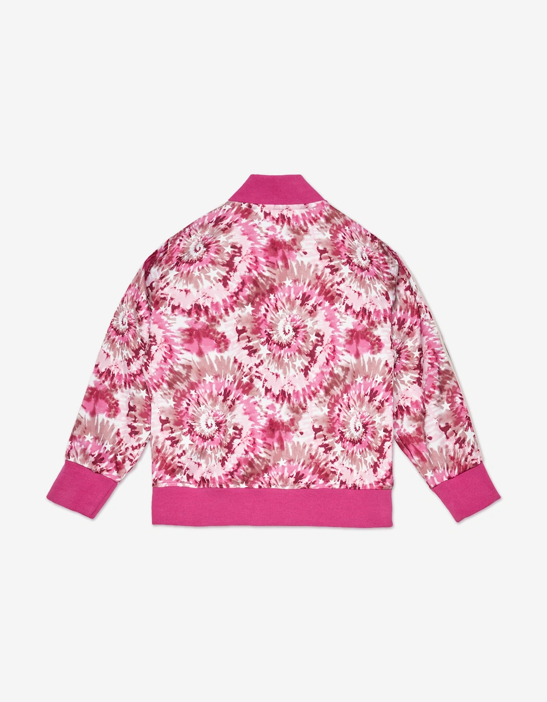 Girls AOP Palms Bomber Track Jacket in Pink