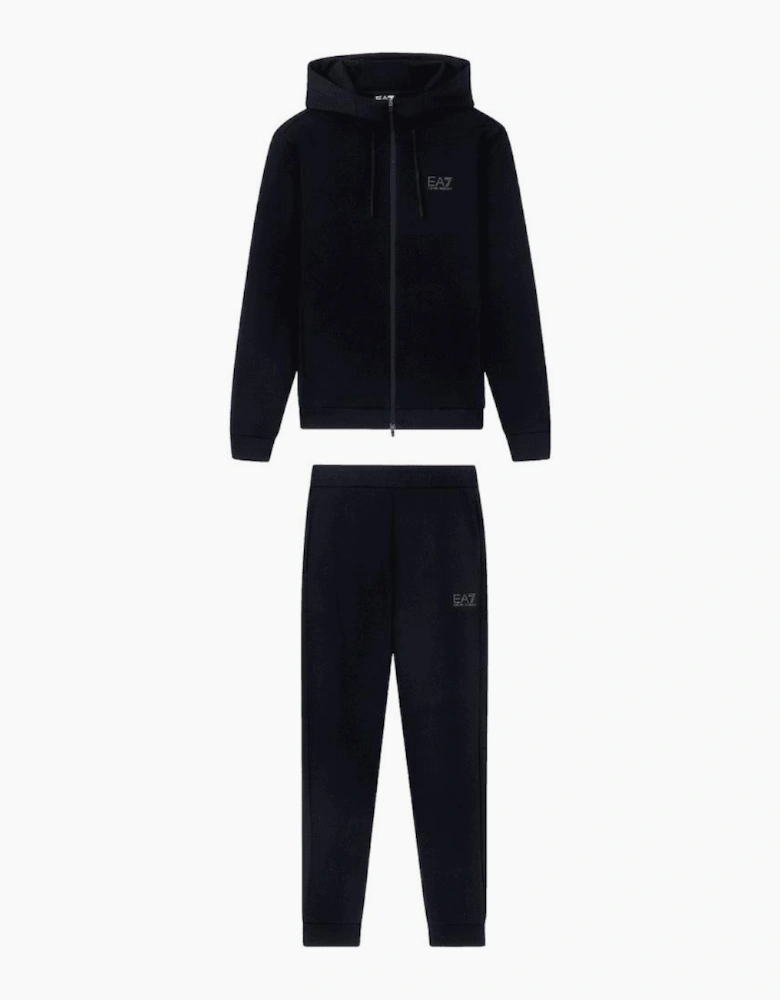 Ventus7 Cotton Zip Hooded Black Tracksuit