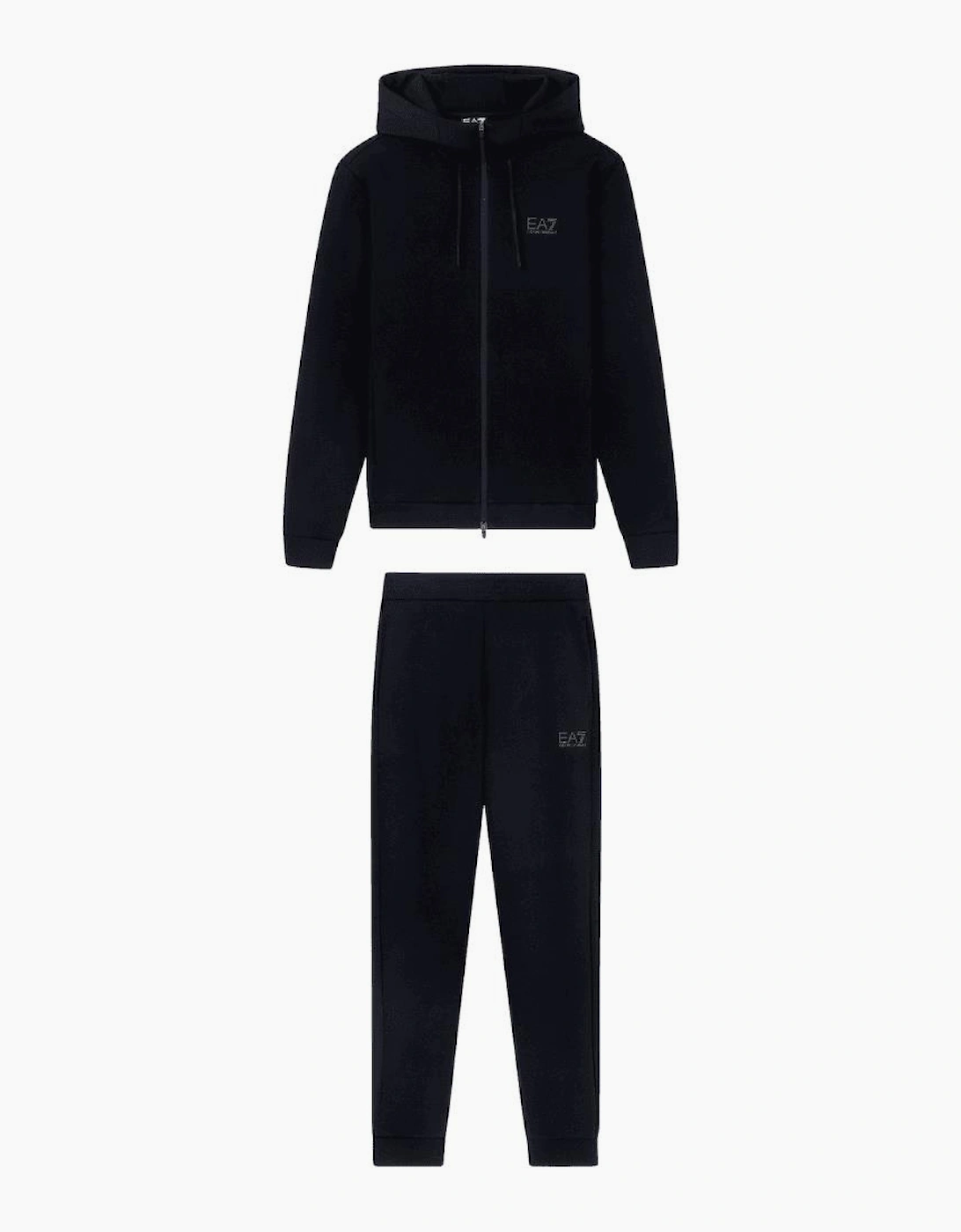 Ventus7 Cotton Zip Hooded Black Tracksuit, 5 of 4