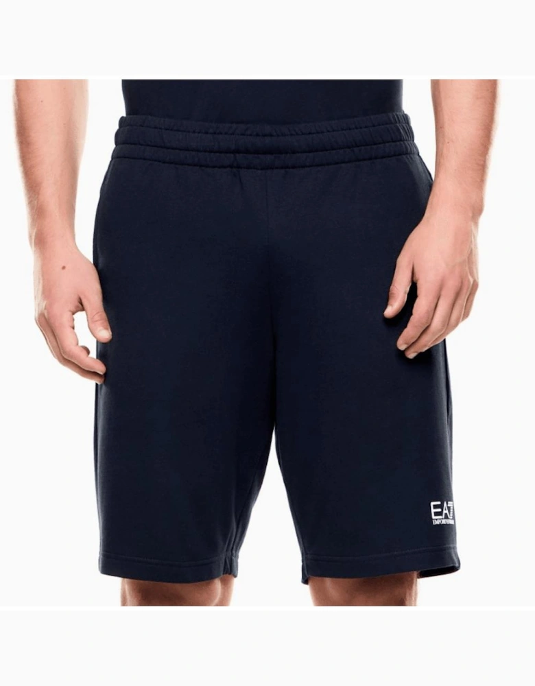 Core Id Navy/White Cotton Shorts