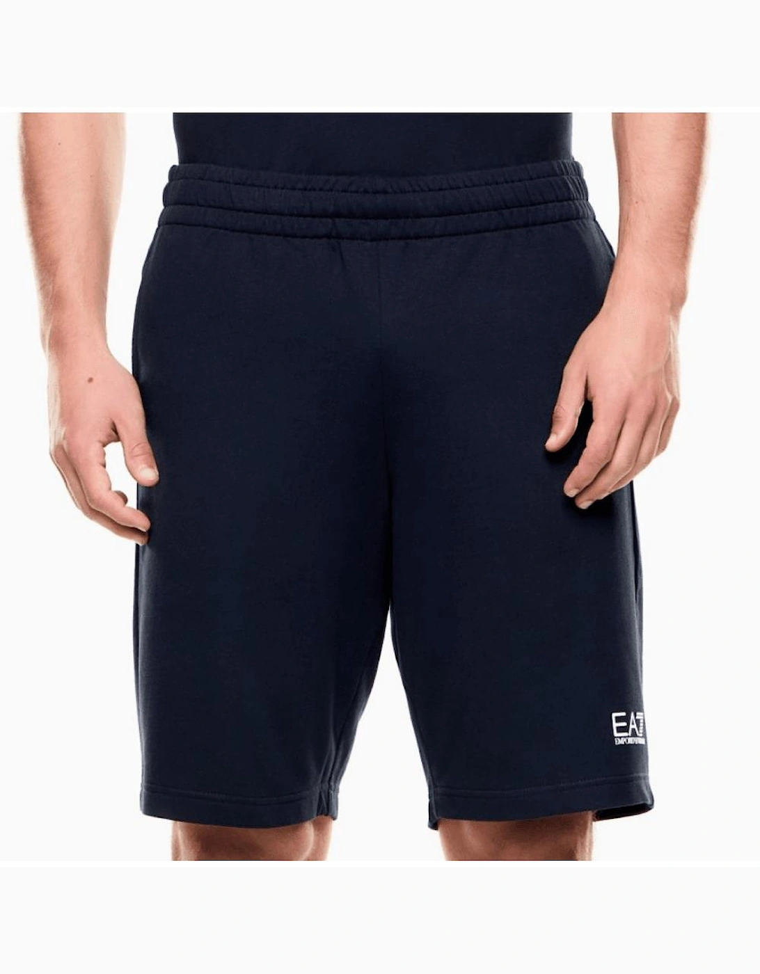 Core Id Navy/White Cotton Shorts