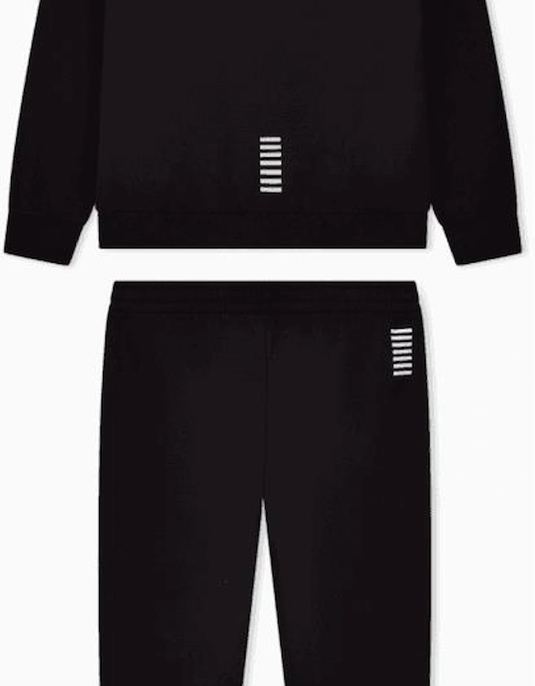 Core ID Zip Hooded Black Cotton Tracksuit