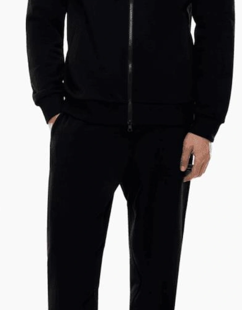 Core ID Zip Hooded Black Cotton Tracksuit