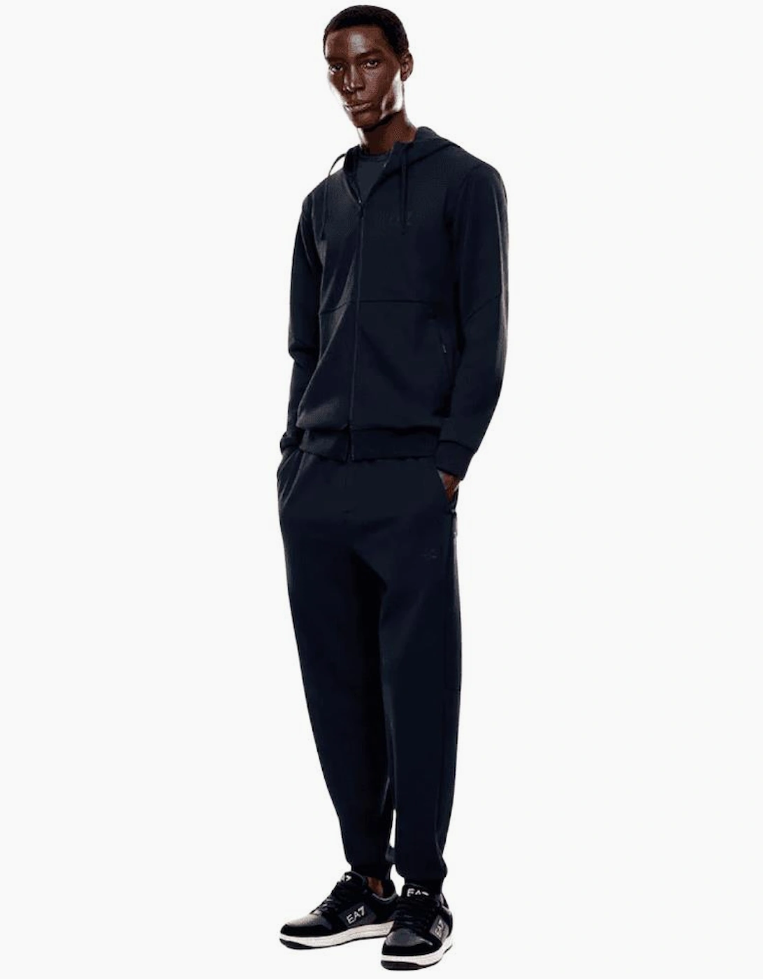 Ventus7 Cotton Zip Hooded Navy Tracksuit, 4 of 3