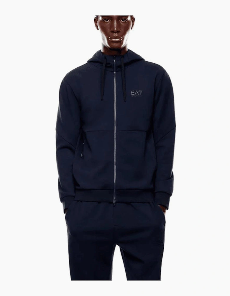 Ventus7 Cotton Zip Hooded Navy Tracksuit