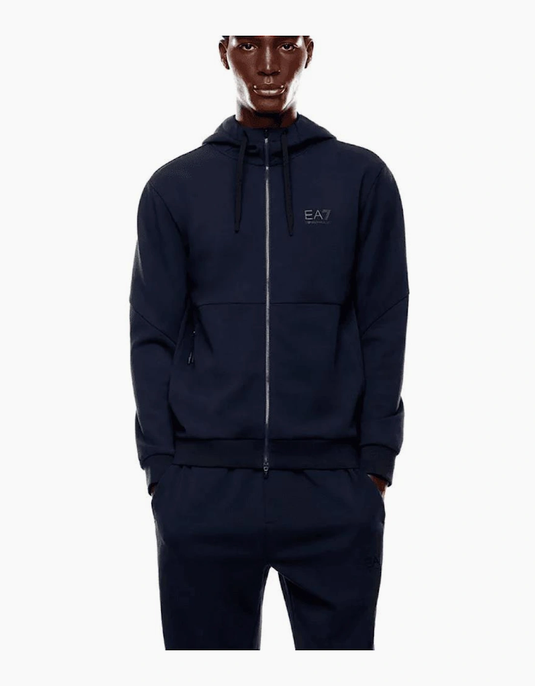 Ventus7 Cotton Zip Hooded Navy Tracksuit