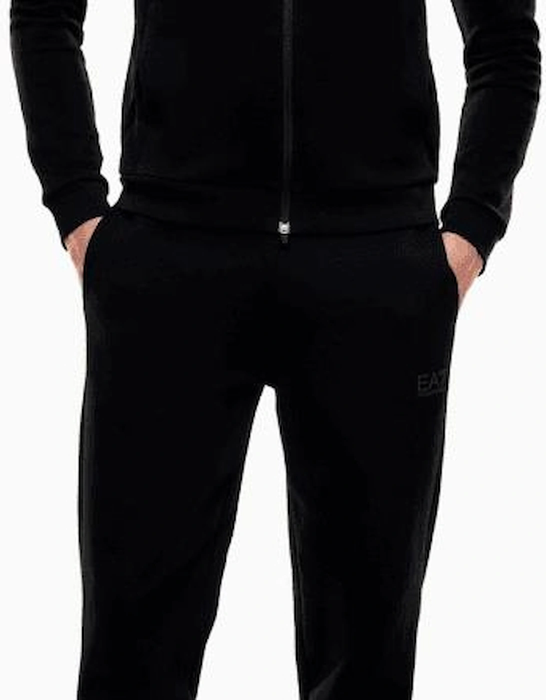 Ventus7 Cotton Zip Hooded Black Tracksuit