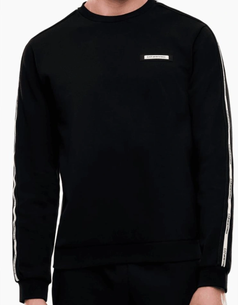 Tape Logo Black Sweatshirt