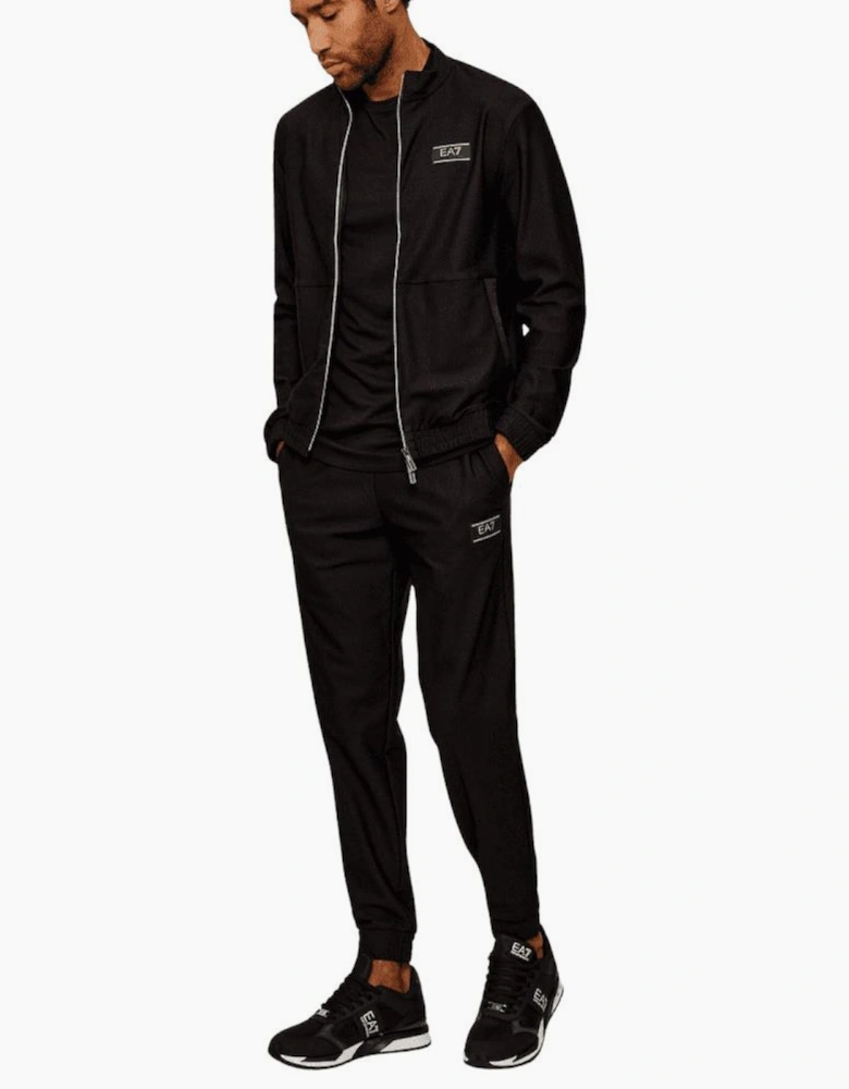 Gold Edition Textured Cotton Black/Gold Tracksuit