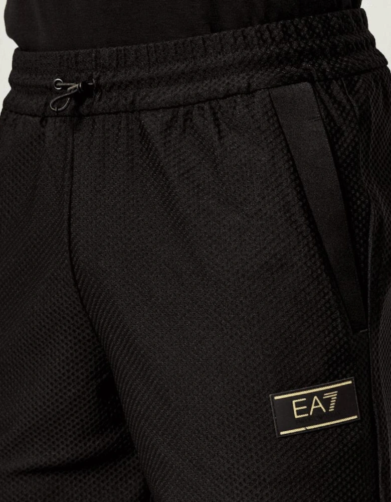 Gold Edition Textured Cotton Black/Gold Tracksuit