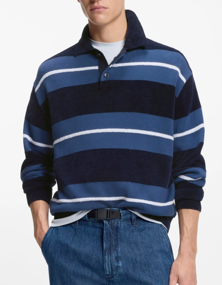 Boss Amburgh Chenile Knitted Rugby Polo