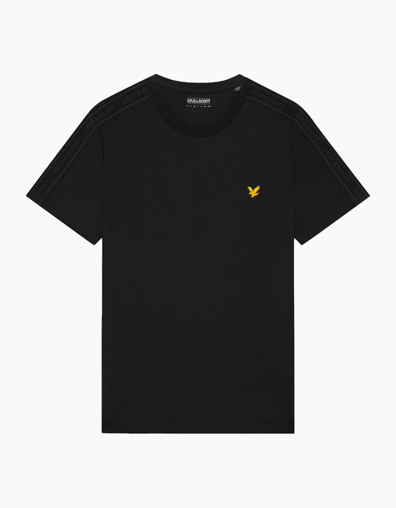 Lyle & Scott Jaquard tape T shirt JET BLACK