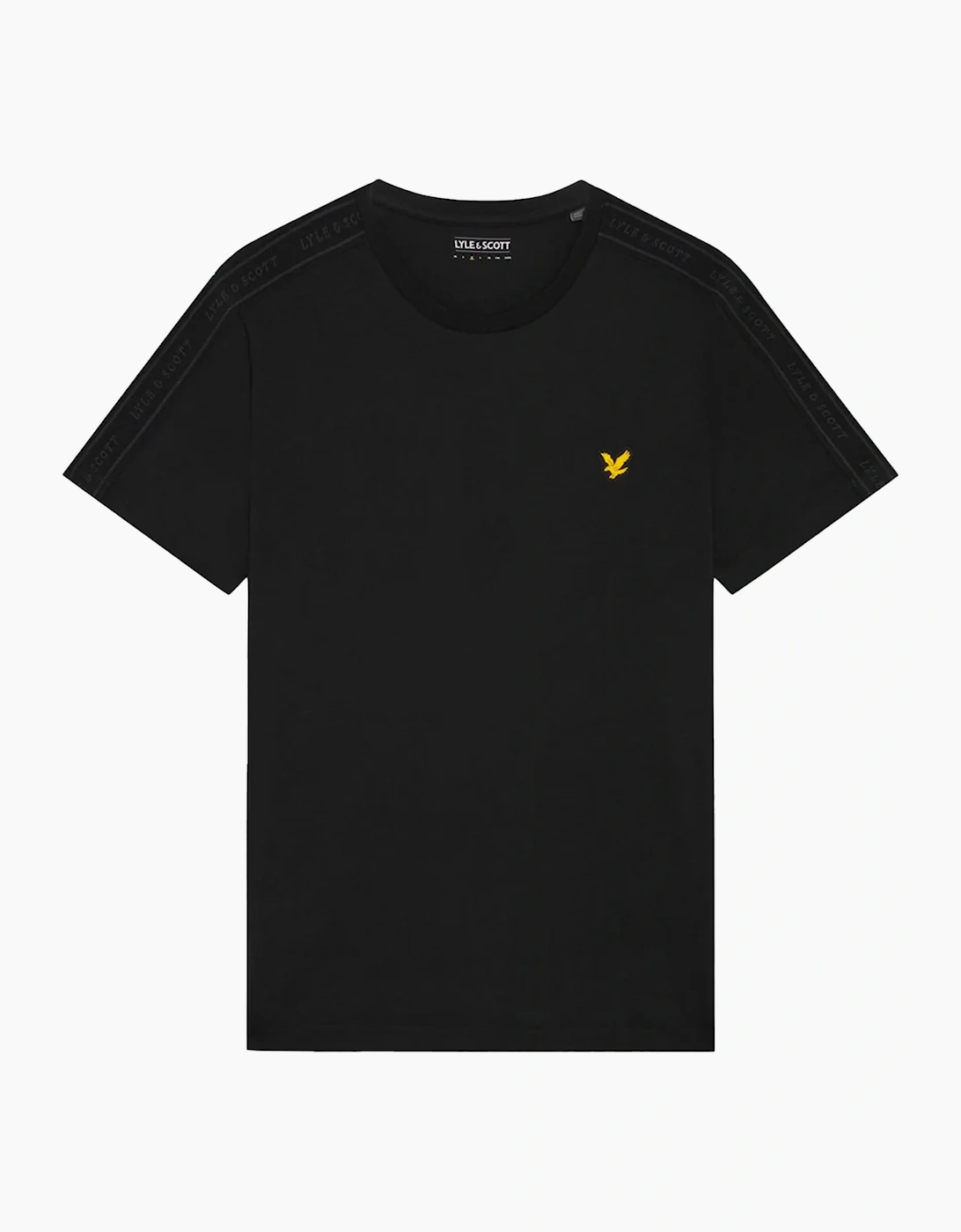 Lyle & Scott Jaquard tape T shirt JET BLACK, 5 of 4