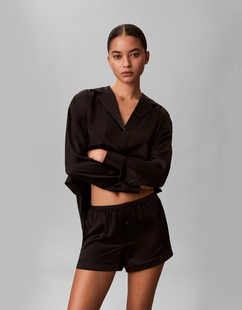 Calvin Klein SATIN SHORT Womens Shorts Black