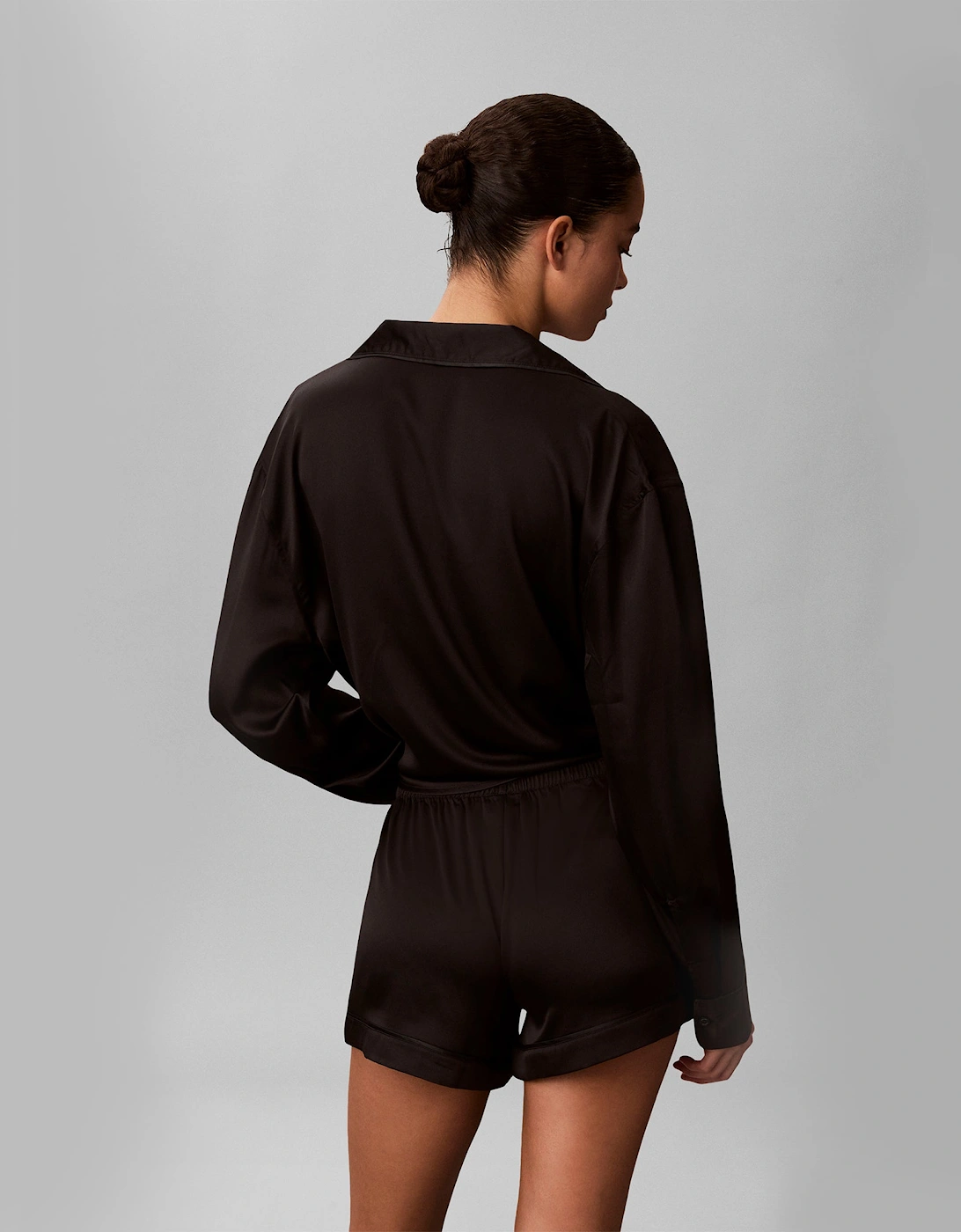 Calvin Klein SATIN SHORT Womens Shorts Black