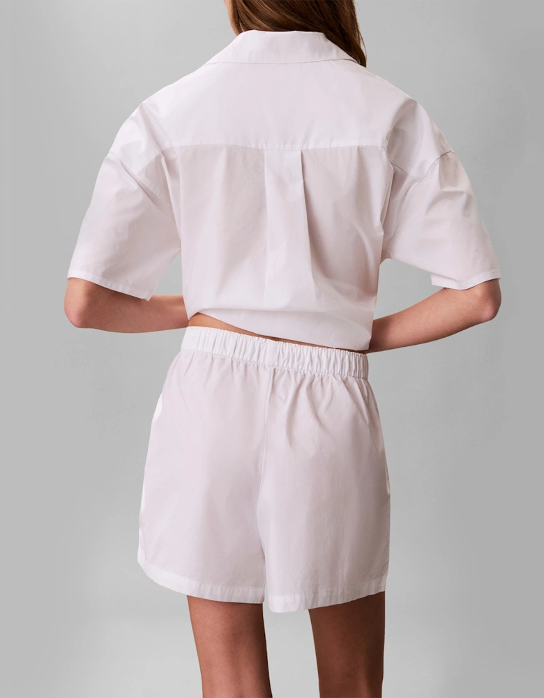 Calvin Klein COVERED WB POPLIN SHORT Womens Pyjama Bottoms Classic White