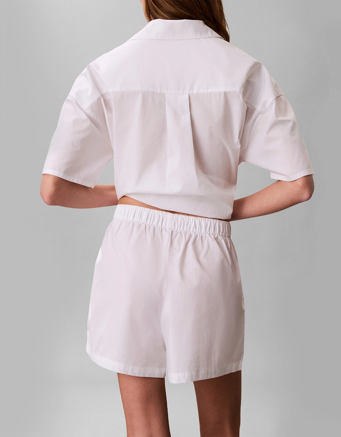 Calvin Klein COVERED WB POPLIN SHORT Womens Pyjama Bottoms Classic White